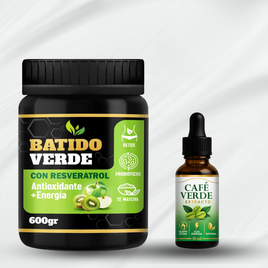 BATIDO VERDE + GOTERO CAFE VERDE